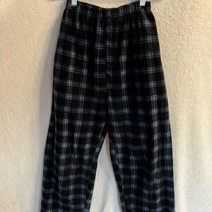 Men's Black and Gray Plaid Lounge Pants